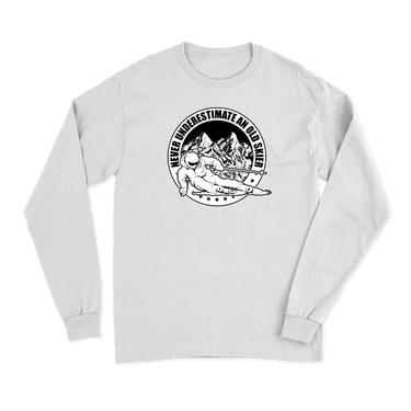 Never Underestimate An Old Skier Long Sleeve T-Shirt